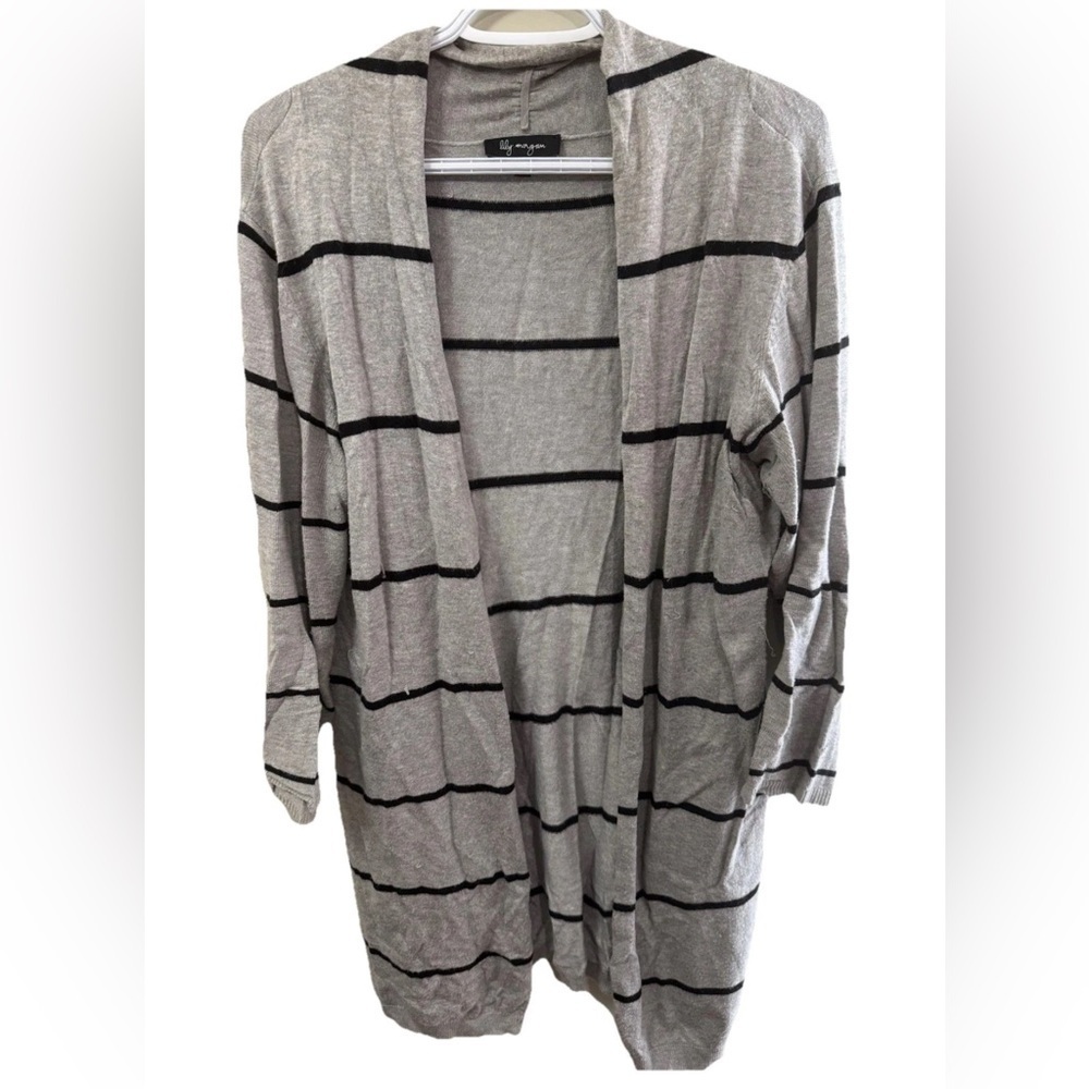 Gray Striped Sweater by Lily Morgan